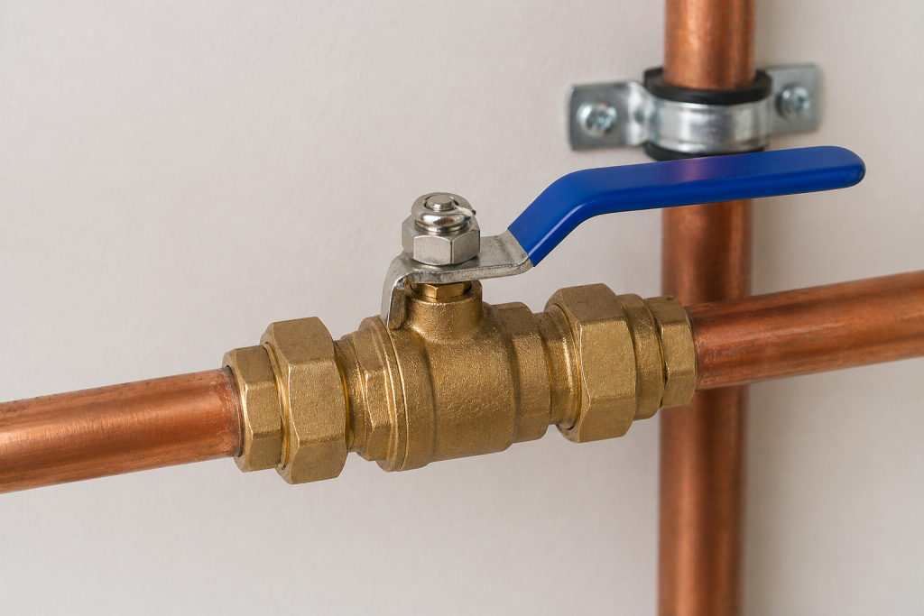 isolation valve on plumbing pipes